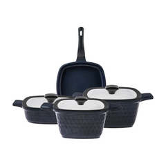 Karaca Bio Diamond Casting Square 7-Piece Cookware Set | 153.03.08.1853