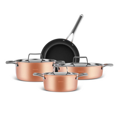 Karaca Bio Diamond Copper 7-Piece Cookware Set | 153.03.08.3284