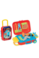 Marvel Spider-Man Rolling Suitcase Tool Play Set with Accessories - Kids Pretend Play Toy | 03484