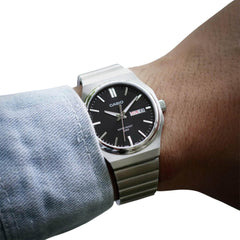 Casio Men 3-Hand Watch - Black / Silver | MTP-E735D-1AVDF