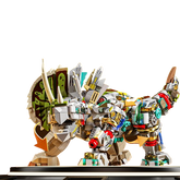 MJI,, Creative LEGO-style construction sets, Semi-mechanical Triceratops Monster Building Block Set - 1368PCS | MJI-13051