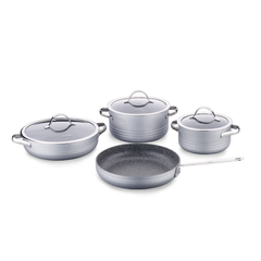 Korkmaz Linea 7 pcs Cookware Set Anthracite | A2619-5