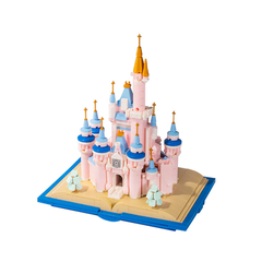 MJI, Creative LEGO-style construction sets, Magic Castle Book Building Blocks, Pink - 768 Pcs | MJI-13011