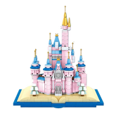 MJI, Creative LEGO-style construction sets, Magic Castle Book Building Blocks, Pink - 768 Pcs | MJI-13011