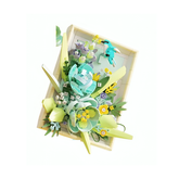 MJI, Creative LEGO-style construction sets, 728 Pcs Flower Picture Frame Building Set - Green | MJI-13061