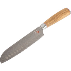 Masterpro Tetsu Wooden Handle Santoku Knife 17.5cm | BGMP-4168