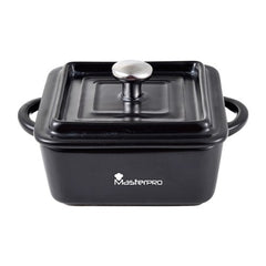 Masterpro Mini Square Casserole 13.5X10.6X4.5/6.5Cm Stoneware W/Lid Cook & Share | BGMP-10202