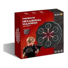 Kids Hexagonal Warrior Music Boxing Target with Gloves & Bluetooth | BK890