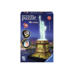Ravensburger Statue of Liberty Night Edition 108 Piece 3D Puzzle with LED Light | RV12596-8