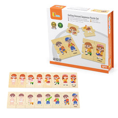 Viga Getting Dressed Sequence Puzzle Set 28-Piece | 44649