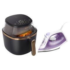 Philips 3000 Series 4.2 L Airfryer with Free 1000 Series Steam Iron | NA322 + DST1020