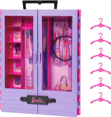 Barbie Fashionistas Ultimate Closet with 6 Hangers - Purple / Pink | HJL65