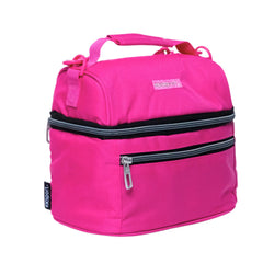 Exsport Top Opening + Front Zipper Lunch Bag-Pink