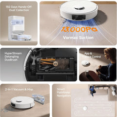 Dreame Robot Vacuum and Mop Black 13000Pa Suction | 293069