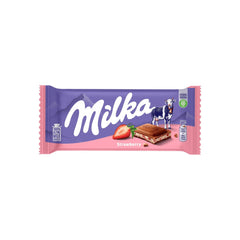 Milka Chocolate Tablet Filled with Strawberry Yoghurt 90g | 290892