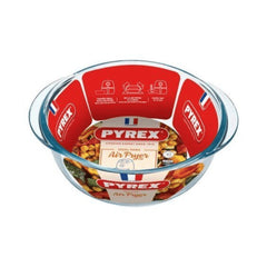 Pyrex Air Fryer Compatible Round Glass Dish 26cm 2.3L | 285153