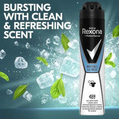 Rexona Men Antiperspirant Deo Invisible Ice Fresh 200ml | 269328