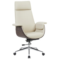 Valencia High-Back Office Chair Beige Brown Wood Grain | VL 2502