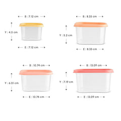 Karaca Dora Mini 4-Piece Food Storage Container Set 160-880ml | 153.09.01.9610