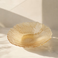 Karaca Gemma Decorative Bowl Amber Glass 21 cm | K8680214386743