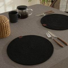 Karaca Carla Placemat Black Square 32 x 32 cm | 8680214389423