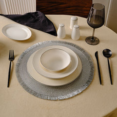 Karaca Kristina Placemat Set Grey 38 cm 2 Pieces | 8683650341901