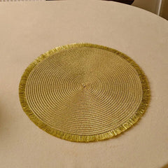 Karaca Kristina 2-Piece Gold Placemat Set 38 cm | 8683650341895