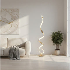 SK Gold Spiral LED Floor Lamp 138 cm Plug-In | SK861