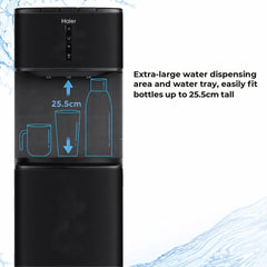 Haier Bottom Load Water Dispenser Black 3.5L Cold 1.1L Hot | HAIWWIDHDCBB3A1BMEA