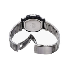 Casio Digital Men Watch Silver Case, Black Dial , Silver Stainless Steel Band | AE-1000WD-1AVDF