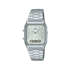 casio-3h-unisex-watch- Unisex Watch Dual Time Metal Strap | AQ-230A-7AMQYDF