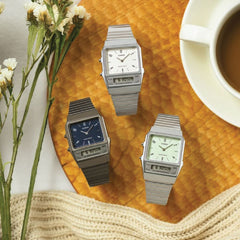 Casio Unisex Watch Silver Analog-Digital | AQ-800E-3ADF
