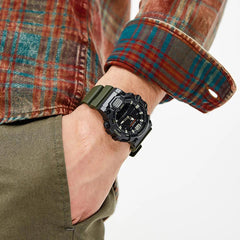 Casio Analog Watch Black Green Resin | HDC-700-3AVDF