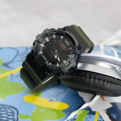 Casio Analog Watch Black Green Resin | HDC-700-3AVDF