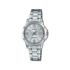 Casio casio-women-3h-watch- Women's Watch Silver Stainless Steel | LTP-V004D-7B2UDF