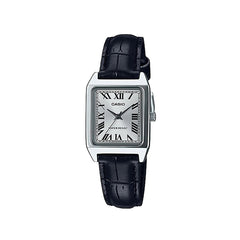 Casio casio-women-3h-watch- Women Watch Black Leather Silver Dial | LTP-V007L-7B1UDF