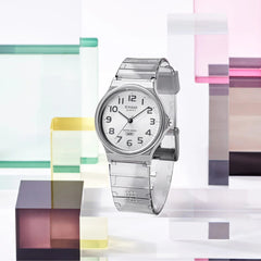 Casio casio-unisex-3h-watch- Analog Watch Gray Resin | MQ-24S-8BDF