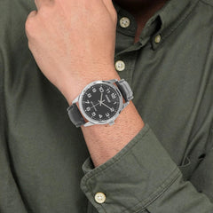Casio casio-men-3h-watch- Men's Analog Watch Black Leather 38mm | MTP-V001L-1BUDF