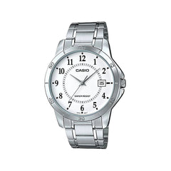 Casio Men 3H Watch Silver Stainless Steel | MTP-V004D-7BUDF