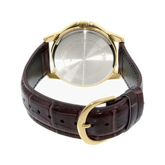 Casio Analog Watch Gold Brown Leather | MTP-V004GL-9AUDF