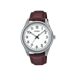 Casio casio-men-3h-watch- Men's Analog Watch Brown Leather | MTP-V005L-7B4UDF