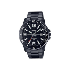 Casio Analog Watch Black Stainless Steel | MTP-VD01B-1BVUDF