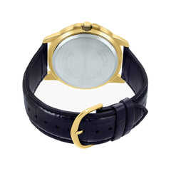 Casio Men 3H Watch MTP-VD01GL-1EV Black Leather 50M | MTP-VD01GL-1EVUDF