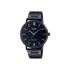 Casio Analog Watch Black Stainless Steel | MTP-VT01B-1BUDF