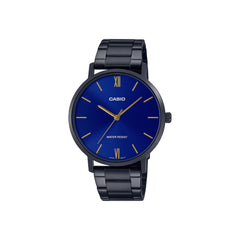 Casio casio-men-3h-watch- Men's Analog Watch Black Blue | MTP-VT01B-2BUDF