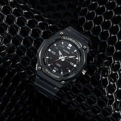 Casio Men's Analog Watch Black Resin 48mm | MW-620H-1AVDF