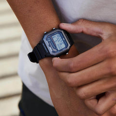 Casio Digital Sports Watch Black Resin 100m Water Resistant | WS-1600H-1AVDF