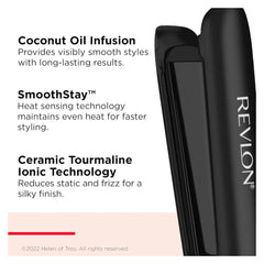 Revlon Smoothstay Hair Straightener Coconut Oil Infused 1 Inch | 271287