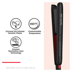 Revlon Smoothstay Hair Straightener Coconut Oil Infused 1 Inch | 271287