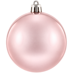 Pale Pink Christmas Tree Baubles with Mixed Finish, 8cm | AR3-038AW12-LP26